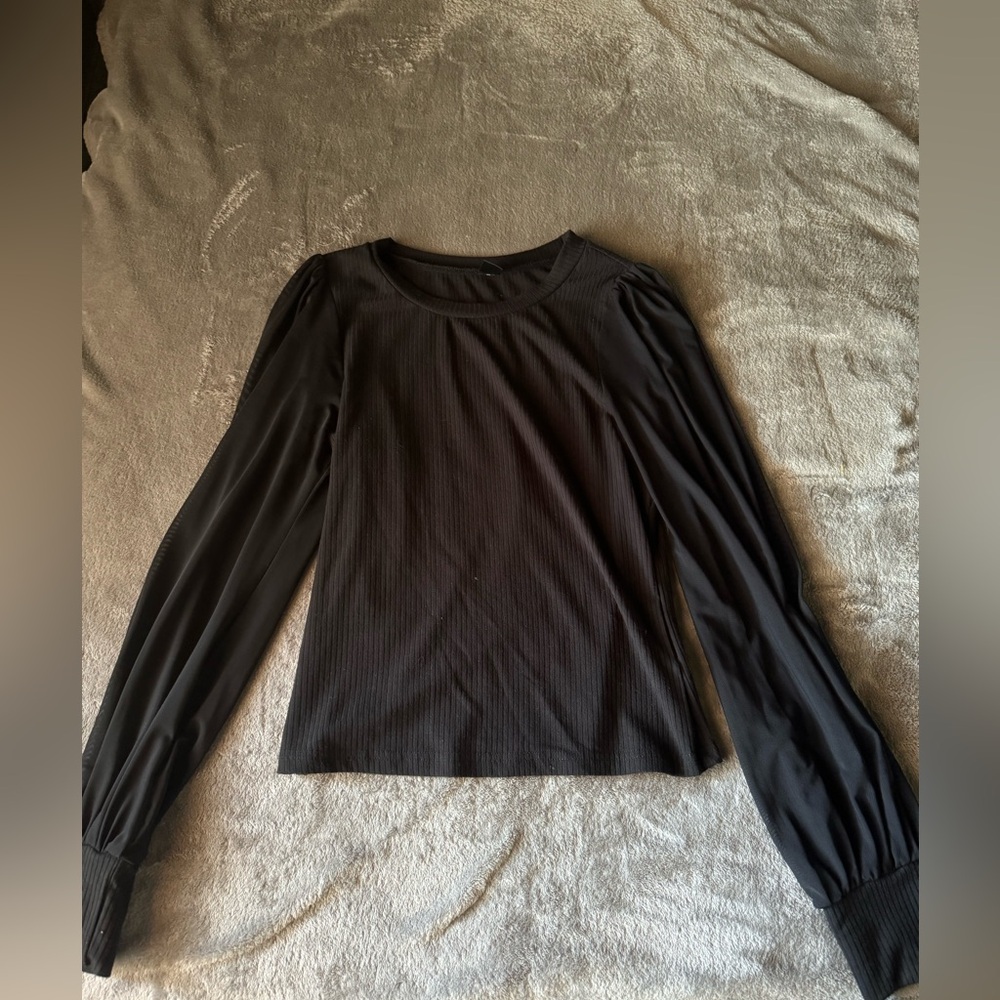 Black long sleeve with mesh sleeves